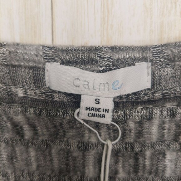 Calme By Johnny Was Women's Gray Dolman Long Sleeve Knit Top Size Small Soft - Picture 2 of 10